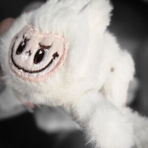 Labubu faux fur hair clip